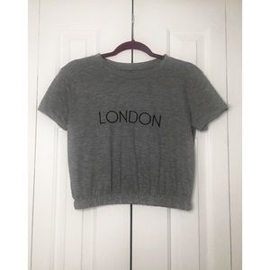 Grey Crop Top